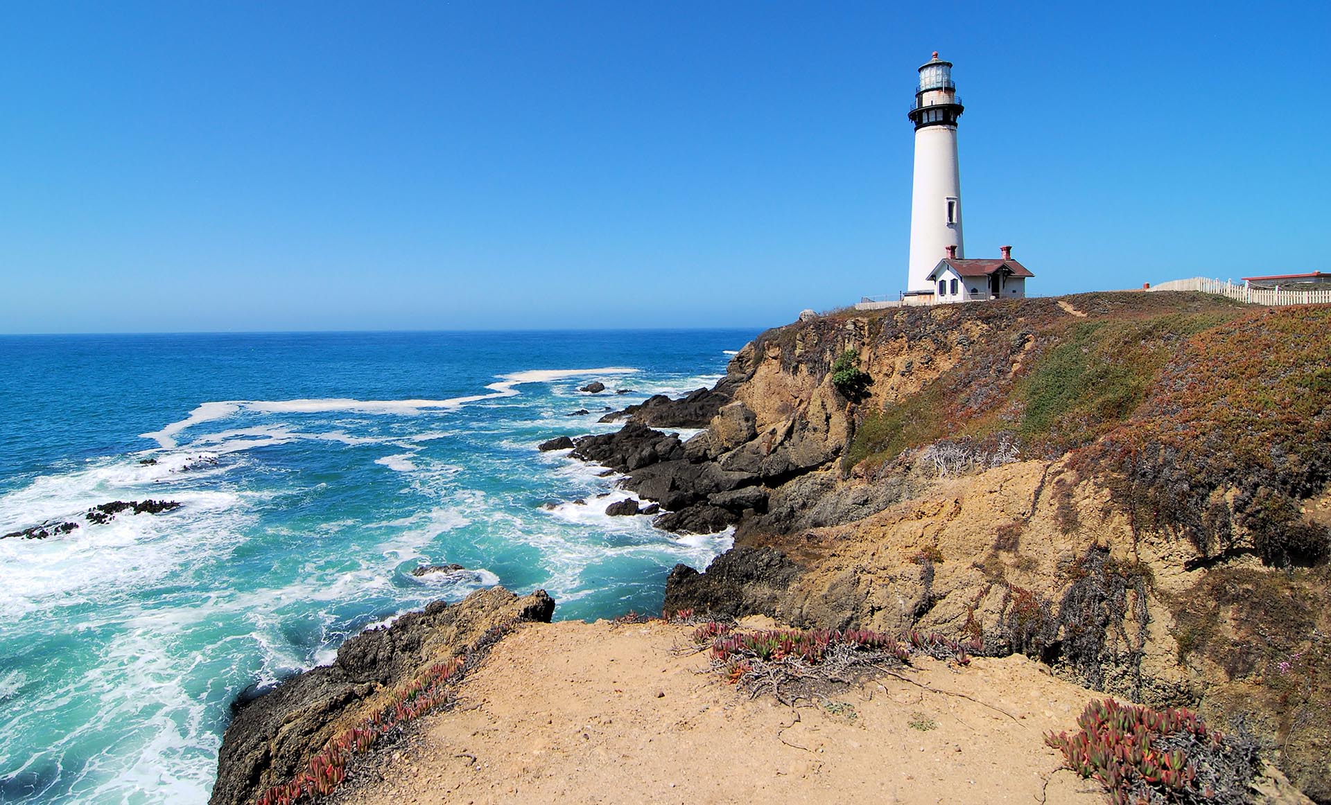 The iconic Pigeon Point Lighthouse is just 8 miles north of our location.